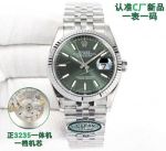 Clean Factory Rolex Datejust 3235 Green Face Watch 36mm